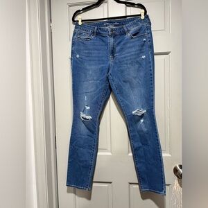 Old Navy Blue Distressed Women Jeans